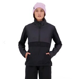 Mons Royale Women’s Decade MerinoFleece Pullover, Black, Size Medium- NWT